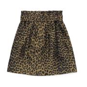 Leopard-Jacquard Nederdel