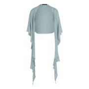 Chiffon stola med knapper