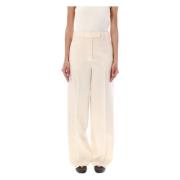 Off White Pinced Wool Trousers
