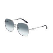 Stilfulde Sølvblå Gradient Solbriller
