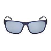 Rektangulære polariserede solbriller blå grå