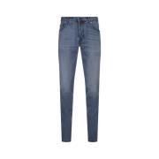 Blå Tapered Denim Jeans