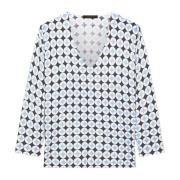 Geometrisk Print Sweater