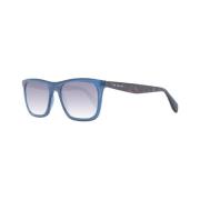 Blå Firkantede Solbriller med Gradientlinser