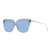 Blå Trapezium Solbriller med UV-beskyttelse