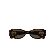 Elegant Oval Brown Tortoise Solbriller