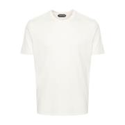 Hvid Lyocell-Bomuld T-shirts