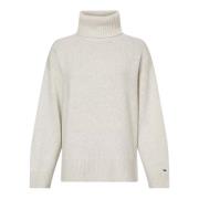 Oversize Uldblanding Turtleneck Sweater