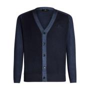 Navy Blue Pegaso Motif Sweater