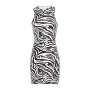 Zebra Print Sequin Kjole