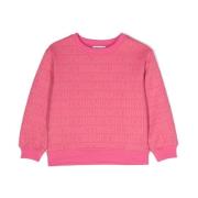 Pink Børne Sweatshirt Rund Hals Logo