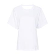 Hvid Bomulds T-shirt og Polo