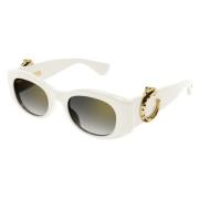 Stilfulde Cateye Solbriller i Hvid