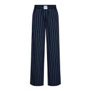 Stribede Straight-Leg Bukser Navy