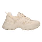 Kvinders Beige Lave Sneakers på en Kompakt Platform ES8 ER00112607