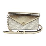 Stilfuld Flap Crossbody Taske med Lommer