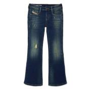 Mørke bootcut JoggJeans® med slid - 1969 D-Ebbey