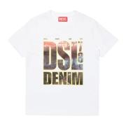 T-shirt med DSL78 Denim print