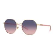 Guld Blå Pink Solbriller