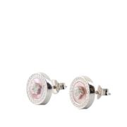 Rosa Metal Øreringe med Perlemor