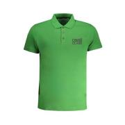 Grøn Bomuld Polo Skjorte med Korte Ærmer og Knapper