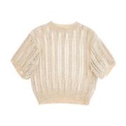 Glitrende Mesh Kortærmet Sweater