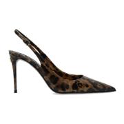 Leopard Print Slingback Pumps