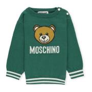 Grøn Baby Sweater med Teddy Bear Logo