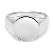 Men's Circular Sterling Silver Signet Ring