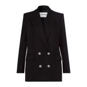 Dobbeltbrystet Linned Blazer