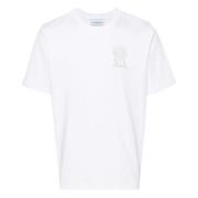 Hvid Logo Print Crewneck T-shirts