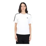 Hvid 3-Stripes T-shirt til kvinder
