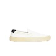 Canvas Slip-On Sneakers i Hvid
