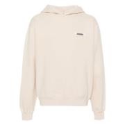 Luksus Beige Bomuld Hoodie