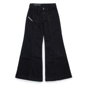 Sorte flare jeans - D-Akii
