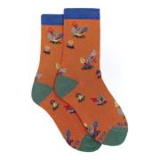 Børns korte svampe motiv sokker