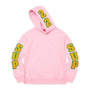 Chenille Hooded Sweatshirt Light Pink