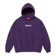 Mørk Lilla Box Logo Hættetrøje