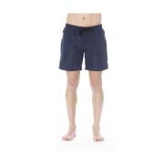 Blå Polyester Badeshorts med Lommer