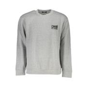 Grå broderet sweatshirt