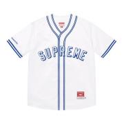 Begrænset udgave Satin Baseball Jersey Hvid