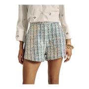 Pailletternede ternede shorts