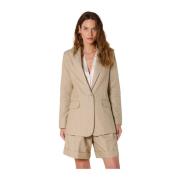 Elegant Dameblazer Irene Beige Lurex