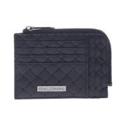 Document holder in black with a woven print