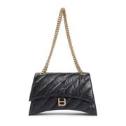 Sort Crush Chain Crossbody Taske