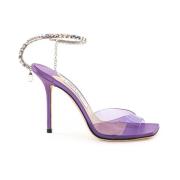 Elegant sandal i PVC og satin