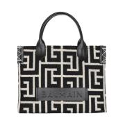 Sort Tote Taske B-Army Jacquard