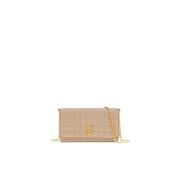 Beige Quiltet Lola Clutch