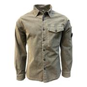 Corduroy Overshirt, Grå-Grøn