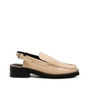 Læder Slingback Loafers